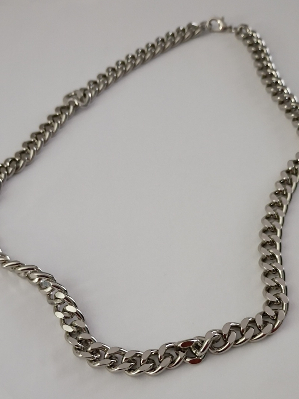 Men's Silver Curb Chain Necklace - Classic Stainless Look
